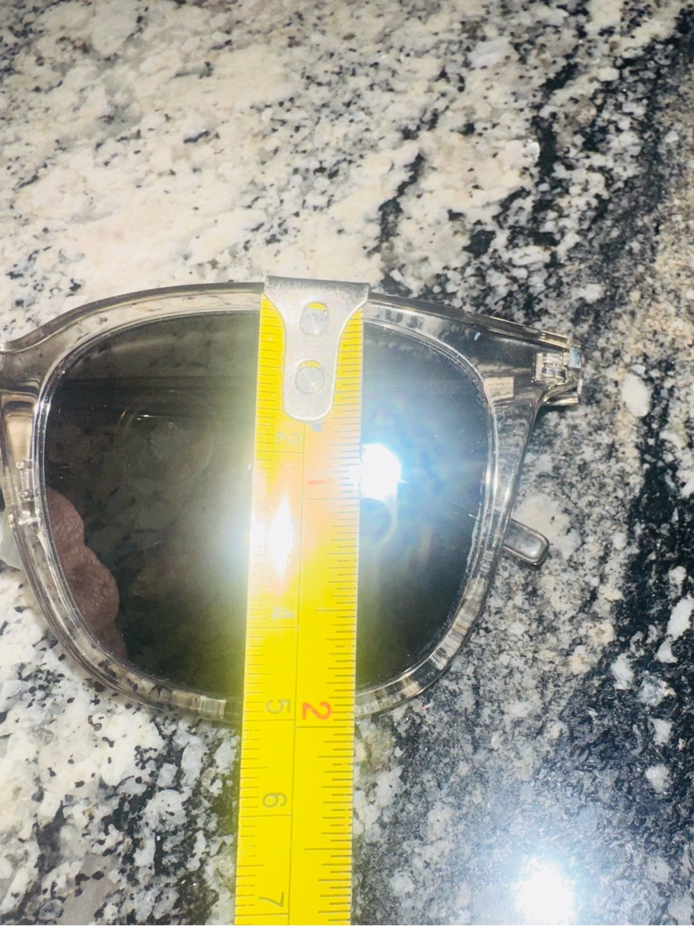 Saint Laurent Clear Frame Sunglasses with Silver Mirrored Lenses - Picture 14 of 14